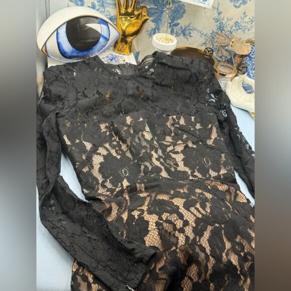 🆕 BRONX & BANCO 🧿 NWOT Colette Noir Black Lace Gown, Sz XS US 2 - Picture 14 of 16